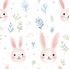 Obraz premium Bunny pattern backgrounds cartoon.