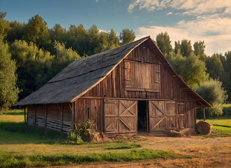 Obraz premium Old Wooden Barn