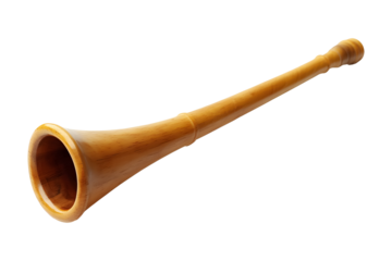 Alphorn toy isolated on a transparent background