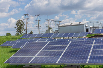 Solar panels or solar cells or photovoltaics in solar power station is power production technology...