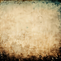 Vintage textured paper background with aged and weathered edges, perfect for antique or rustic themes. Generative AI