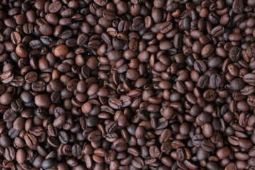 Roasted coffee beans for background