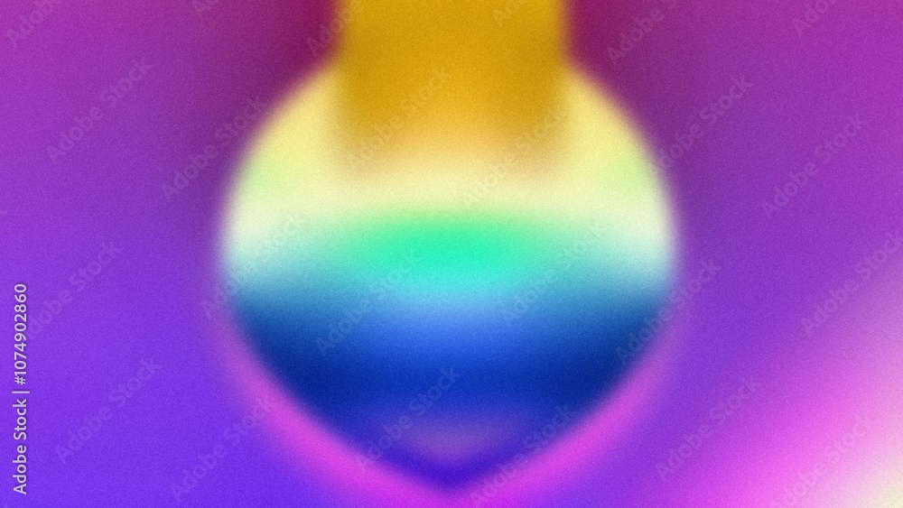 Poster rainbow orb abstract art. vivid spectrum colors blend in a heart shape, symbolizing unity and love. 