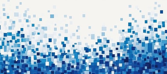 Abstract Blue Geometric Background with White Space
