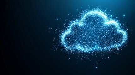 Digital cloud representing storage and connectivity in modern technology.
