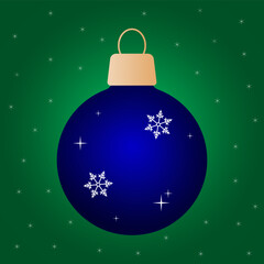 Christmas tree decoration. Christmas tree toy with snowflakes. Ball with snowflakes. vector image