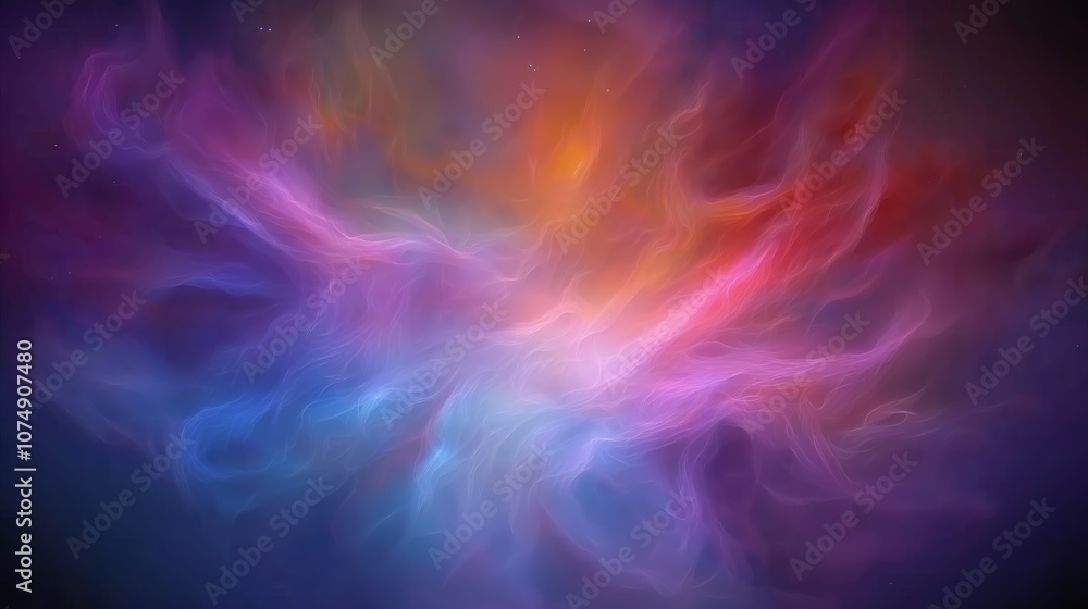 Poster abstract background with multi-colored clouds and nebulae. diversity and peace
