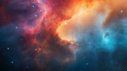 Abstract background with multi-colored clouds and nebulae. Diversity and peace