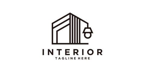 interior design logo, furniture, logo design vector, symbol, icon, idea, creative.