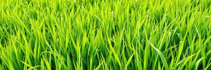 Fototapeta premium Lush green grass background in a vibrant natural setting, meadow, texture