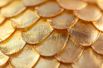Abstract digital background featuring a Close-up of golden scales 