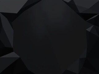 Fototapeta premium Modern black metal low poly backdrop with sharp geometric shapes and a dark color scheme, backdrop