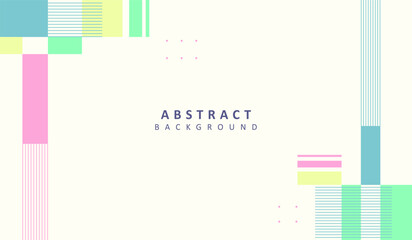 Elegant and simple abstract geometric background vector design with cute color