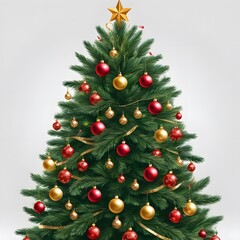 christmas tree on white background