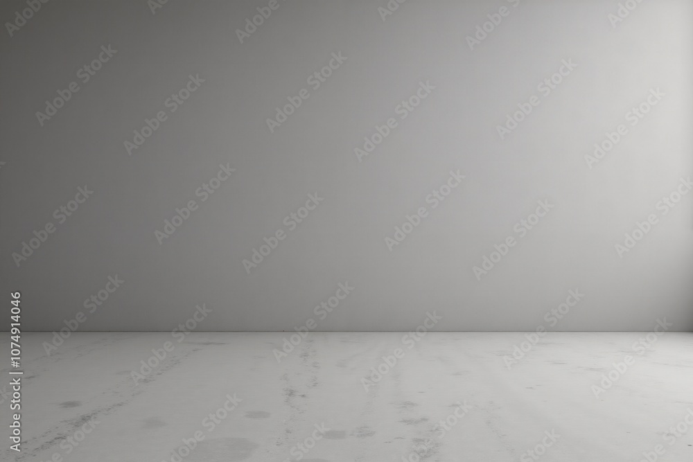 Poster minimalist empty room with gray walls and concrete floor for modern design concepts