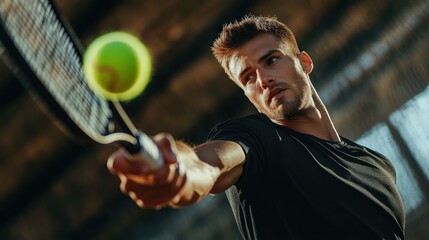 Man Playing Tennis
