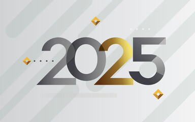 Number 2025 design on white backgroundfor decoration