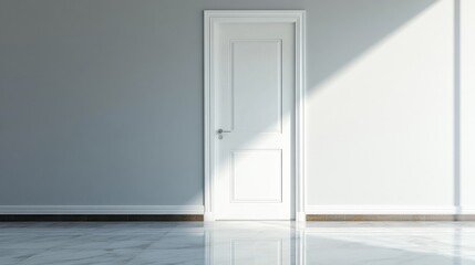 Minimalist door design in a sleek, empty room