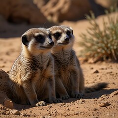 Obraz premium meerkat on the lookout