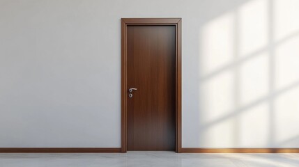 Fototapeta premium Modern door design displayed on a white wall