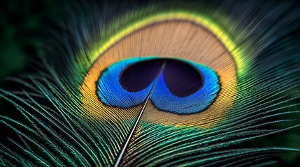 Fototapeta premium Peacock Feather Close-up