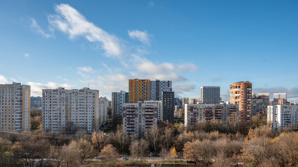 Fototapeta premium View of residential area in the city.