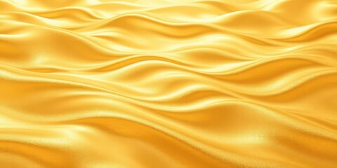 Fototapeta premium Smooth golden waves rippling across a shimmering abstract background, smooth