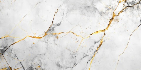 White marble texture with golden veins sophisticated decorative background.