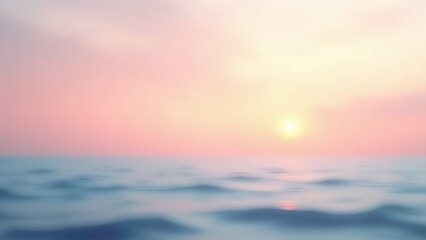 Obraz premium Serene sunset scene with ocean and sky scene, scene-peaceful and colors-gradual