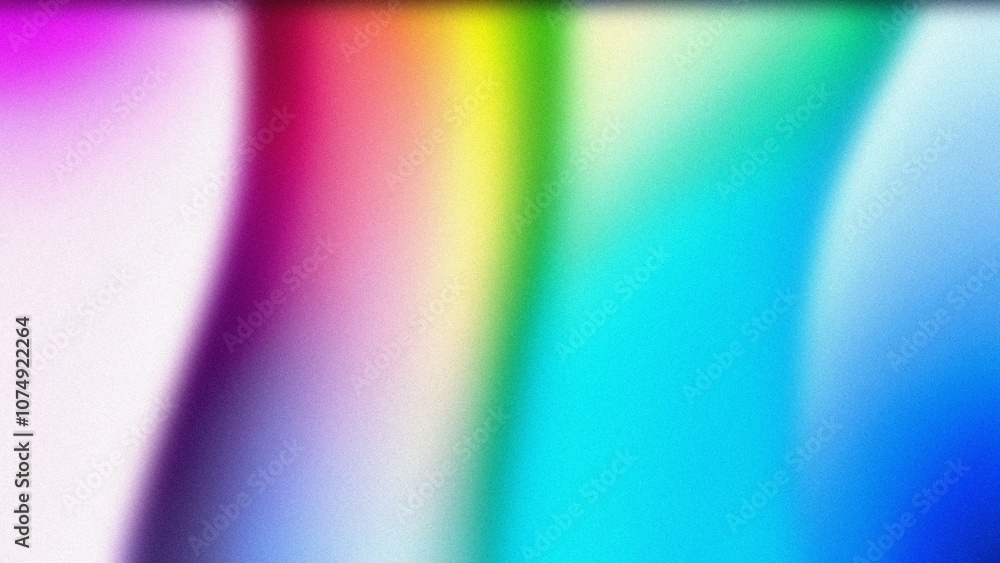Poster rainbow gradient flow. vibrant color blend evokes joy and optimism. fluid design perfect for backgro
