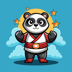 panda bear cartoon. panda 