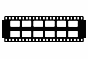 Filmstrip, Film strip vector icon, film strip frame silhouette vector illustration