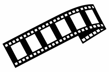Filmstrip, Film strip vector icon, film strip frame silhouette vector illustration