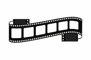 Filmstrip, Film strip vector icon, film strip frame silhouette vector illustration