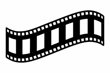 Filmstrip, Film strip vector icon, film strip frame silhouette vector illustration