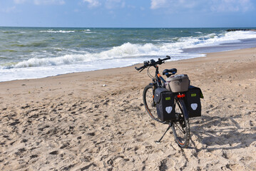 Fahrräder am Strand von Dänemark