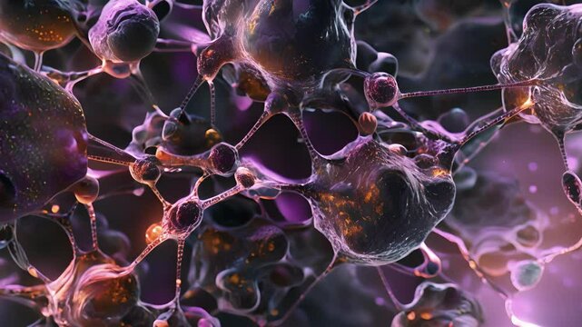 A closeup view of a stem cell niche within the liver tissue revealing the intricate network of hepatocytes and stromal cells that create the microenvironment for hepatic stem cells.