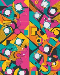 Obraz premium Pop art and graphic in illustration background