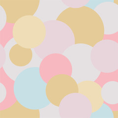 Seamless colorful multicolor art decor wallpaper print pattern with circles background for paper, textile, pck etc abstract geometry vector illustration endless