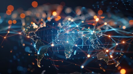 Obraz premium Global Network Connection