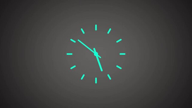 Animation wall clock counterclockwise. 1 hour back. suitable for Daylight Savings Time Ends. Stopwatch animated icon. Clock with moving arrows. Loop. - Powered by Adobe