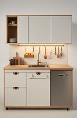 modern kitchen interior with kitchen