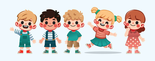 Group of happy children