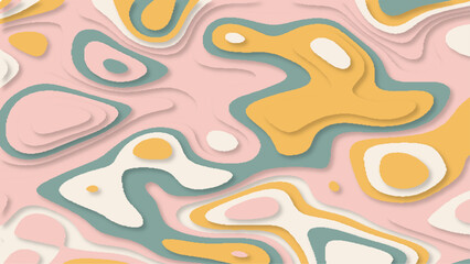 Colorful papercut multi layers, topographic pattern vector. Colorful Papercut Background Concept Design.