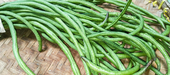 green beans on the ground