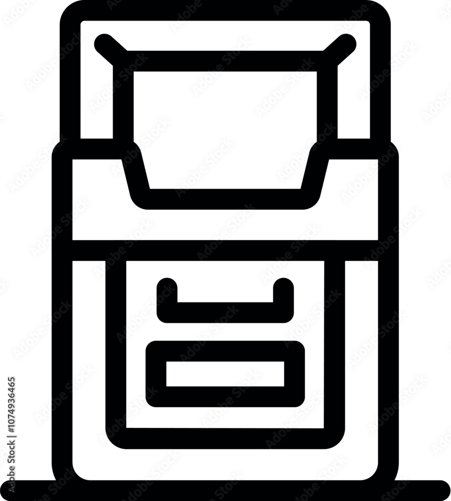 Poster printing machine processing sheets with ink cartridges inside, representing office work and printing