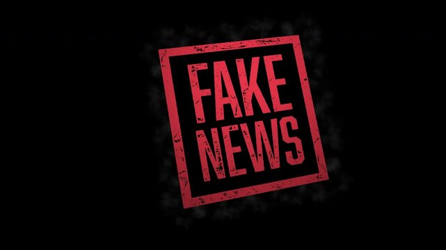 Fake News Stamp with Dust Animation