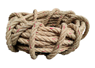  Roll rope twisted Manila Rope Jute Rope Natural Thick Jute Rope. Isolate transparent background .