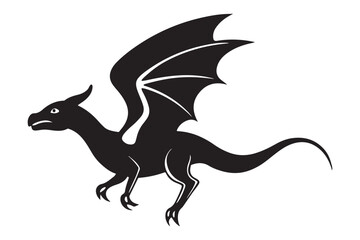 Dragon Silhouette vector illustration, Dragon Silhouette, Dragon Silhouette PNG 