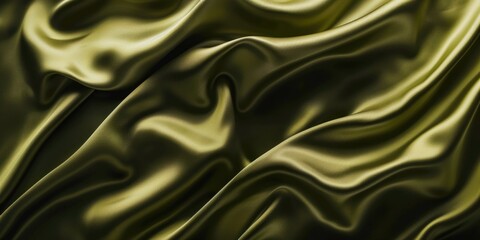 Obraz premium A close-up of a shiny, metallic green fabric with a rich texture and an eye-catching glossy surface.